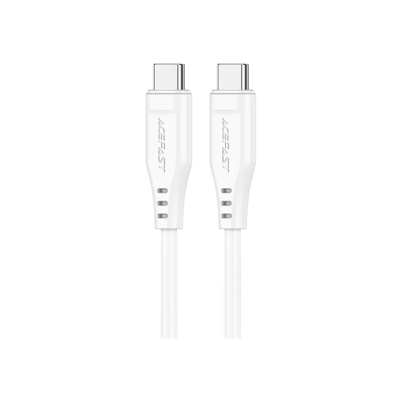 Дата кабель USB-C to USB-C 1.2m 3A TPE C3-03 White Acefast (6974316280859)