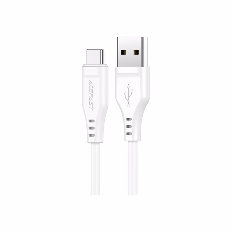 Дата кабель USB 2.0 AM to USB-C 1.2m 3.0A TPE White Acefast (6974316280873)