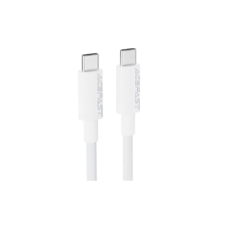 Дата кабель USB-C to USB-C 1.2m 3A white Acefast (6974316284253)