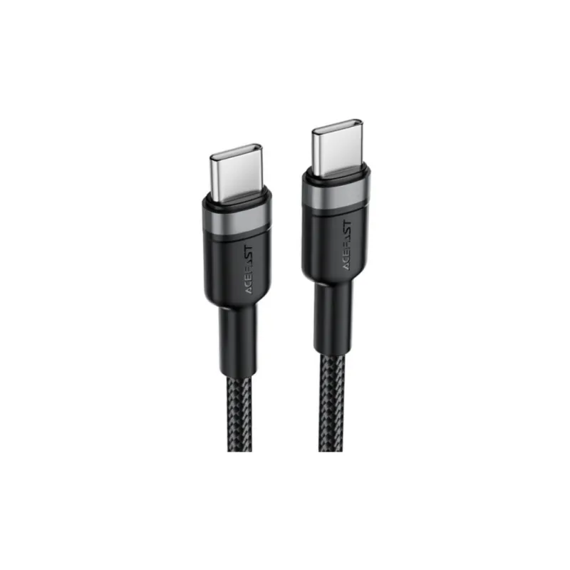 Дата кабель USB-C to USB-C 1.2m 60W black Acefast (6974316285137)