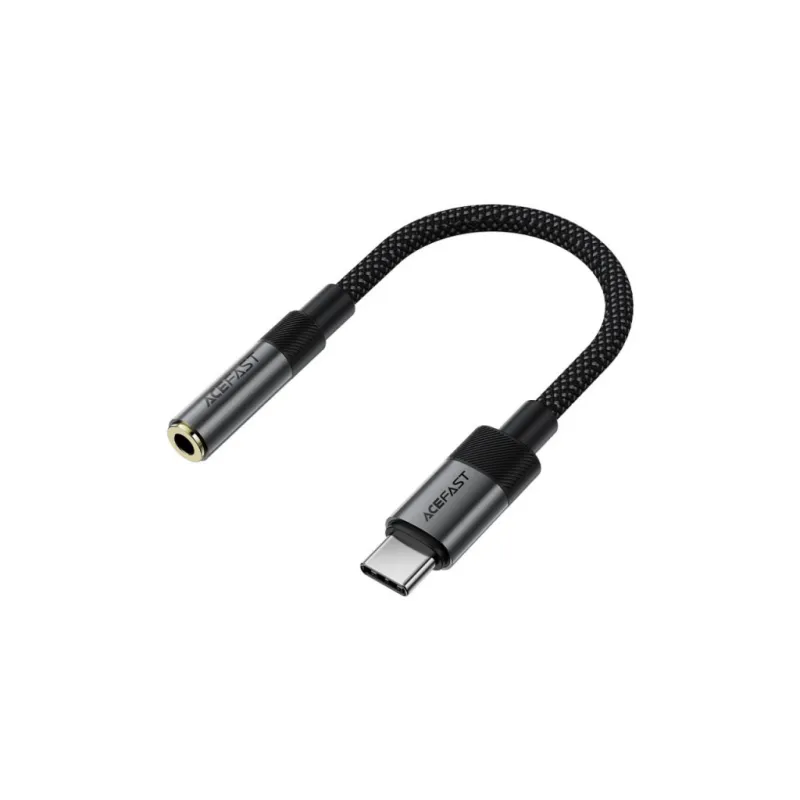 Переходник USB-C to 3.5mm F 0.15m DAC audio black Acefast (6974316285281)