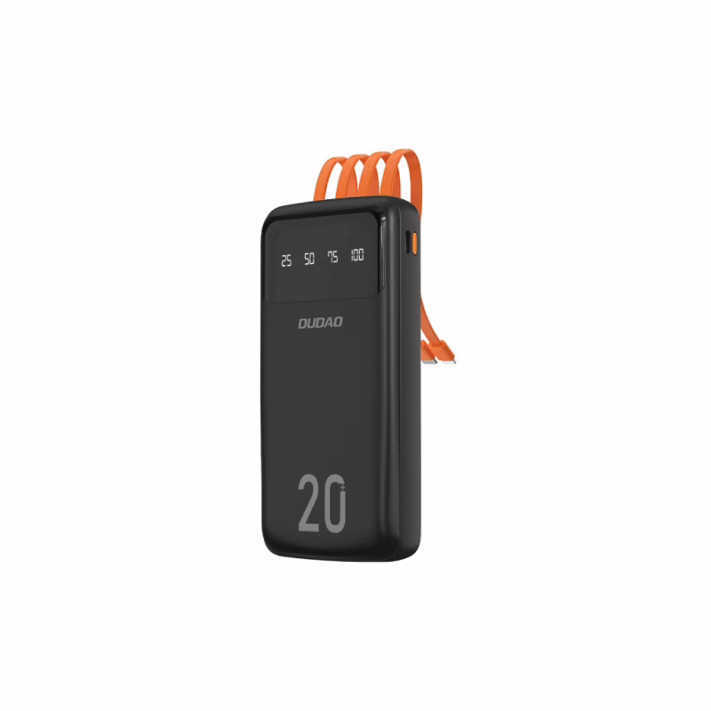 Батарея универсальная Dudao K6Pro+ 20000mAh 10W with USB-C/Lightning/MicroUSB/USB-A cables (6977196682393)
