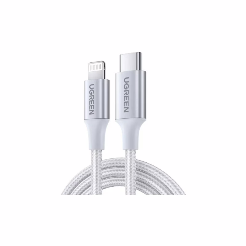 Дата кабель USB-C to Lightning 1.0m 3A 60W US304 white Ugreen (70523)