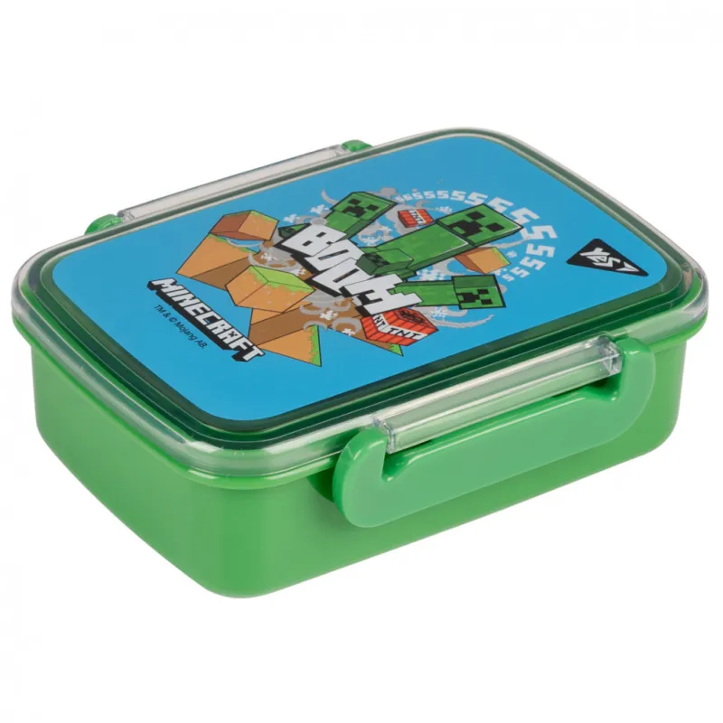 Ланч-бокс дитячий Yes Minecraft 420 мл, зелено-блакитний (708053)