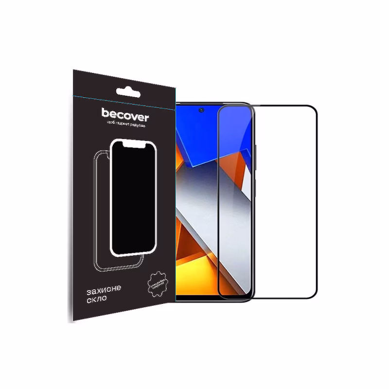 Стекло защитное BeCover Poco M4 Pro 4G Black (708590)