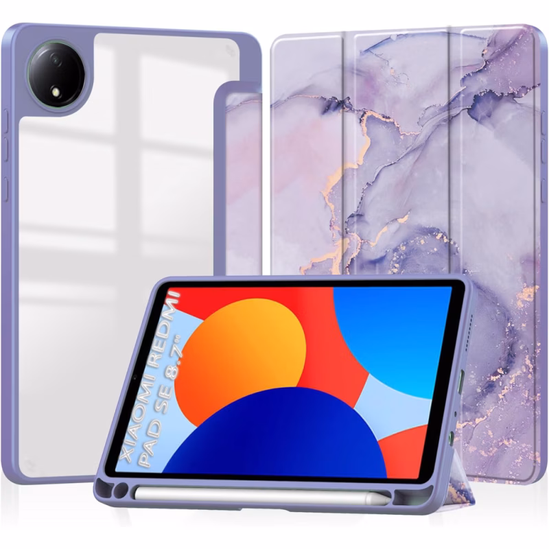 Чехол для планшета BeCover Soft Edge TPU Xiaomi Redmi Pad SE 8.7" Purple Marble (712577)