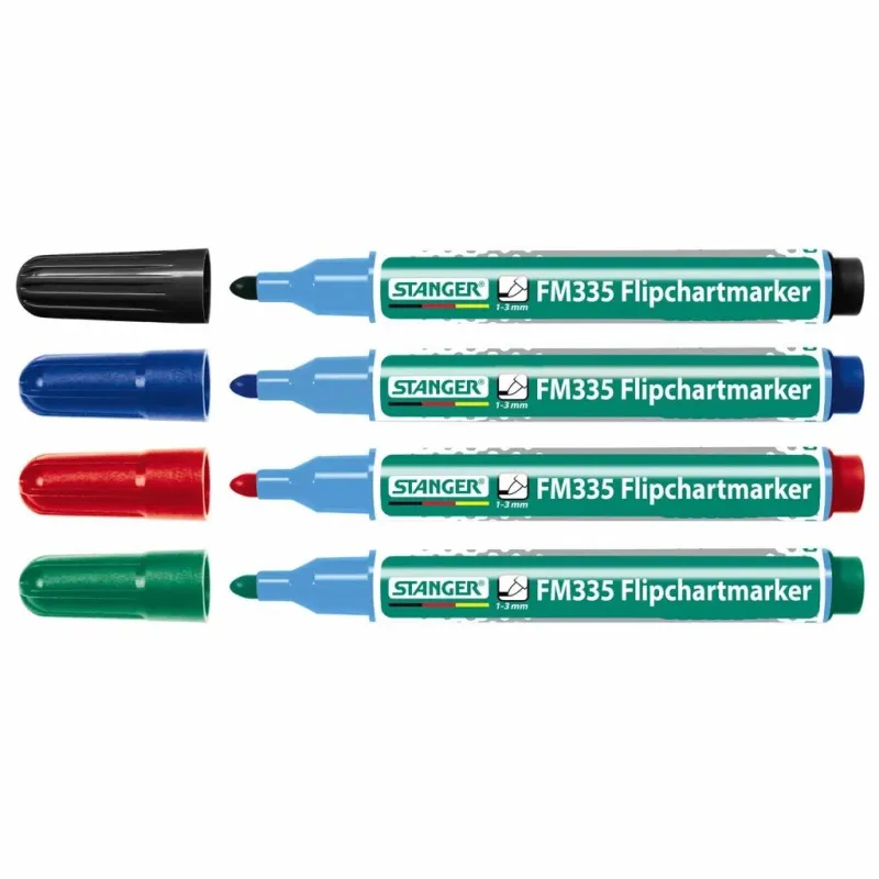 Набор маркеров Stanger набор из 4-х для флипчартов 1-3 мм (713004)