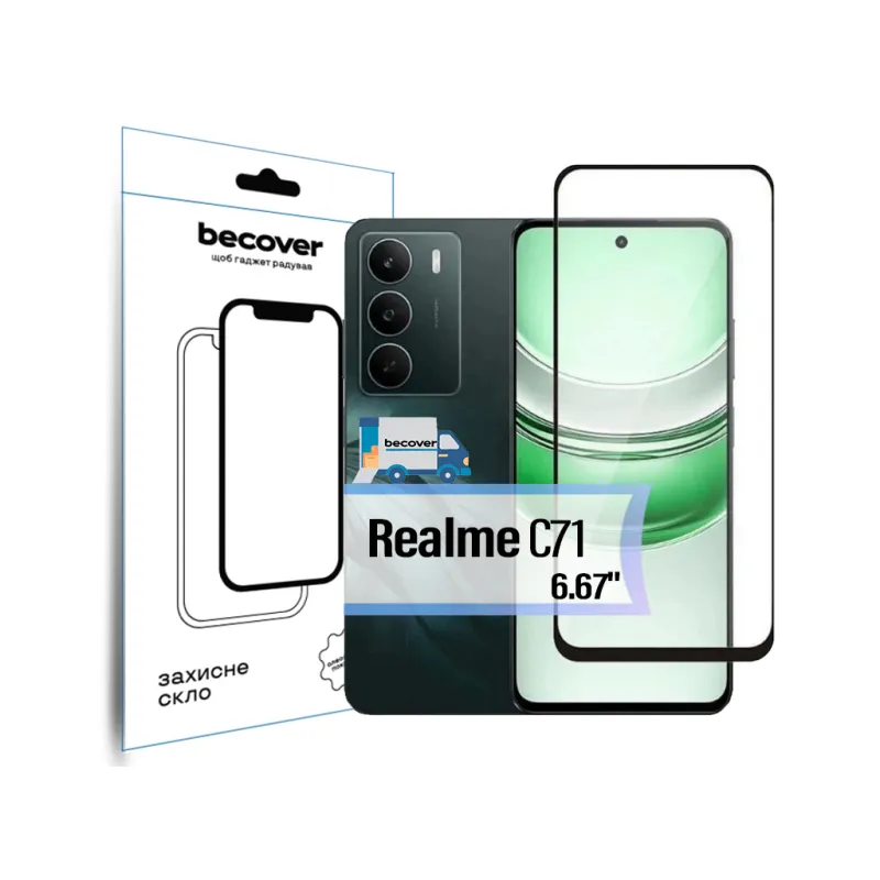 Скло захисне BeCover Realme C71 Black (713728)
