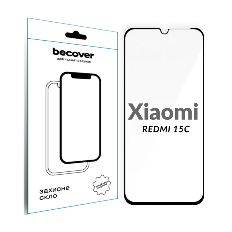 Скло захисне BeCover Xiaomi Redmi 15C 4G/5G Black (713907)