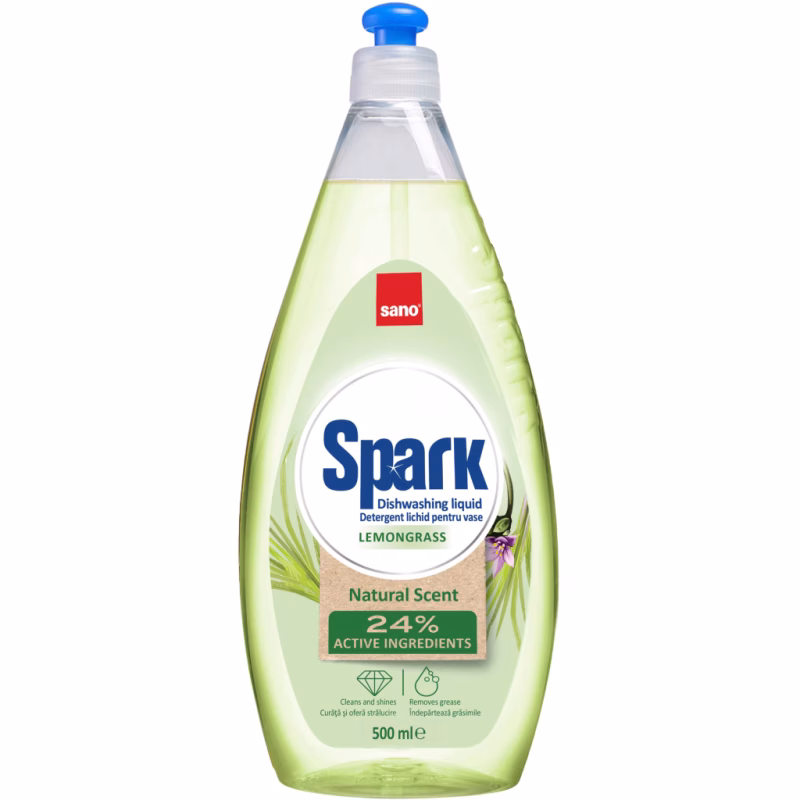 Средство для ручного мытья посуды Sano Spark Лемонграсс 500 мл (7290102993376)