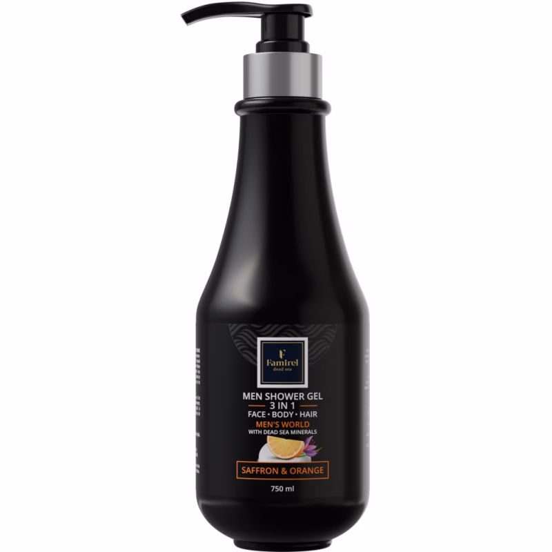 Гель для душу Famirel Для чоловіків 3 в 1 Men's World Шафран та апельсин 750 мл (7290114085151)