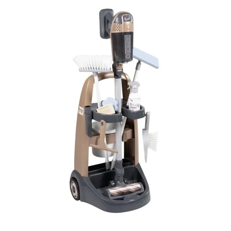 Ігровий набір Smoby Вiзок для прибирания Ровента з ручним пилососом та аксесуарами (7600330326)