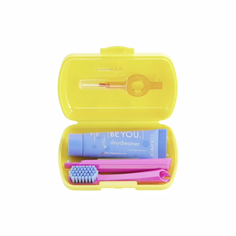 Набор косметики Curaprox Be You Yellow Дорожный гигиенический (7612412429862)
