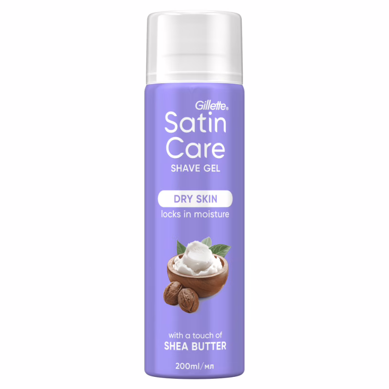 Гель для гоління Satin Care Shea Butter Silk Для сухої шкіри 200 мл (7702018012466)