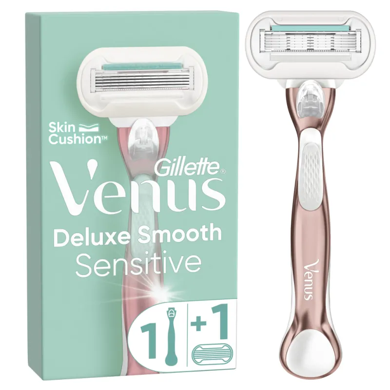 Бритва Gillette Venus Extra Smooth Sensitive RoseGold з 1 змінним картриджем (7702018517886)