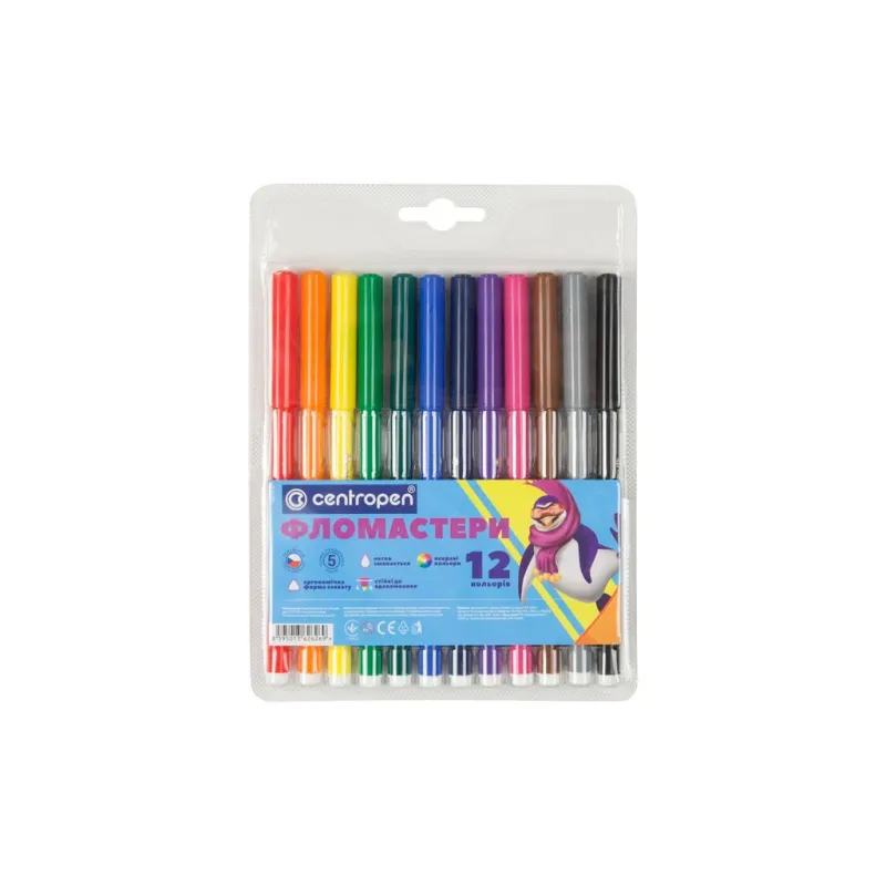 Фломастеры Centropen 7790/12 Washable, 12 colors (7790/12 ТП)