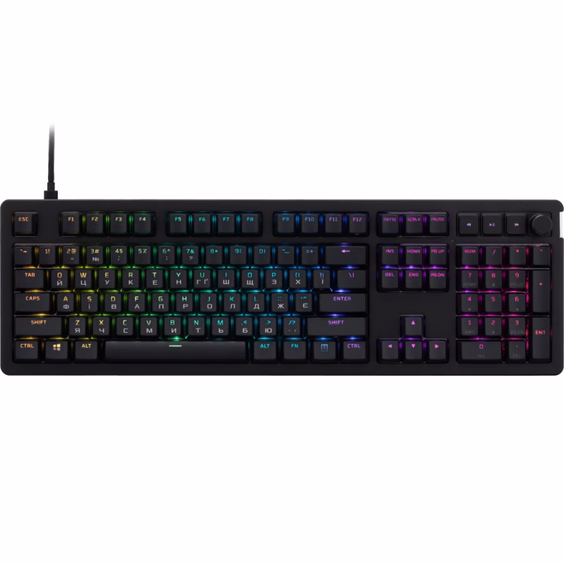 Клавиатура HyperX Alloy Rise PBT HX Red USB UA Black (7G7A3AA)