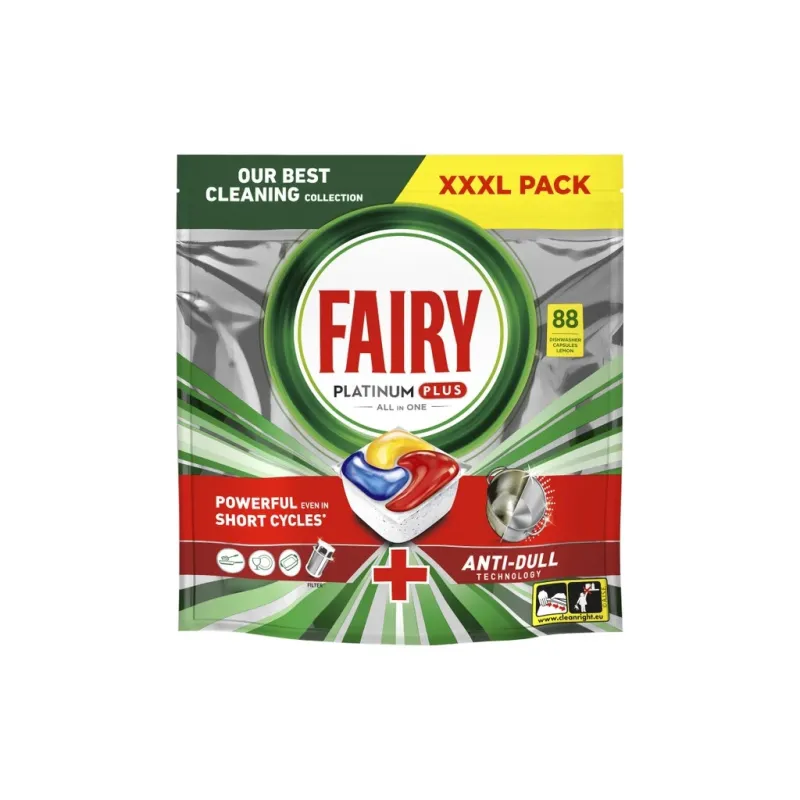 Таблетки для посудомийних машин Fairy Platinum Plus All in One Lemon 88 шт. (8001841893693/8700216236348)