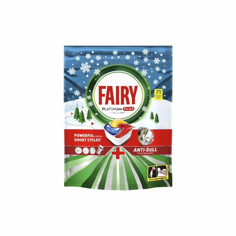 Таблетки для посудомийних машин Fairy Platinum Plus All in One Lemon 71 шт. (8006530073783)