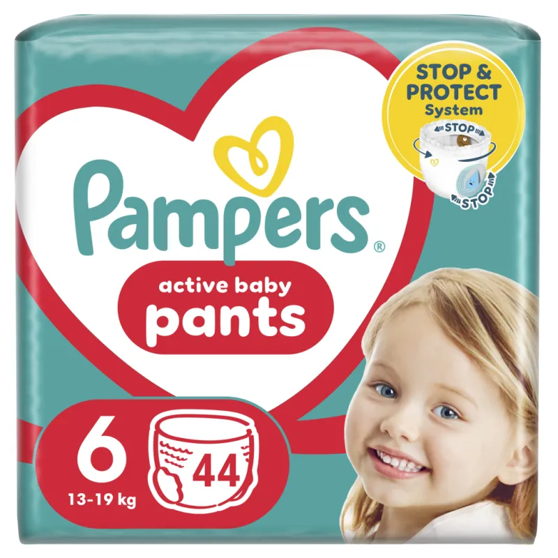 Підгузки Pampers трусики Pants Giant Розмір 6 (14-19 кг) 44 шт (8006540069356)