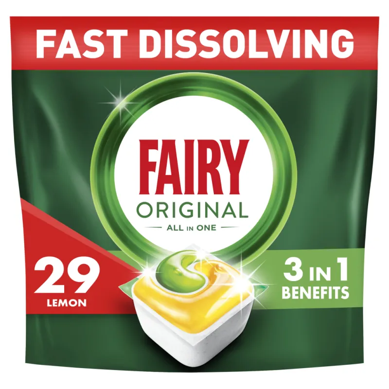 Таблетки для посудомийних машин Fairy Original All in One Lemon 29 шт. (8006540726891/8700216237314)