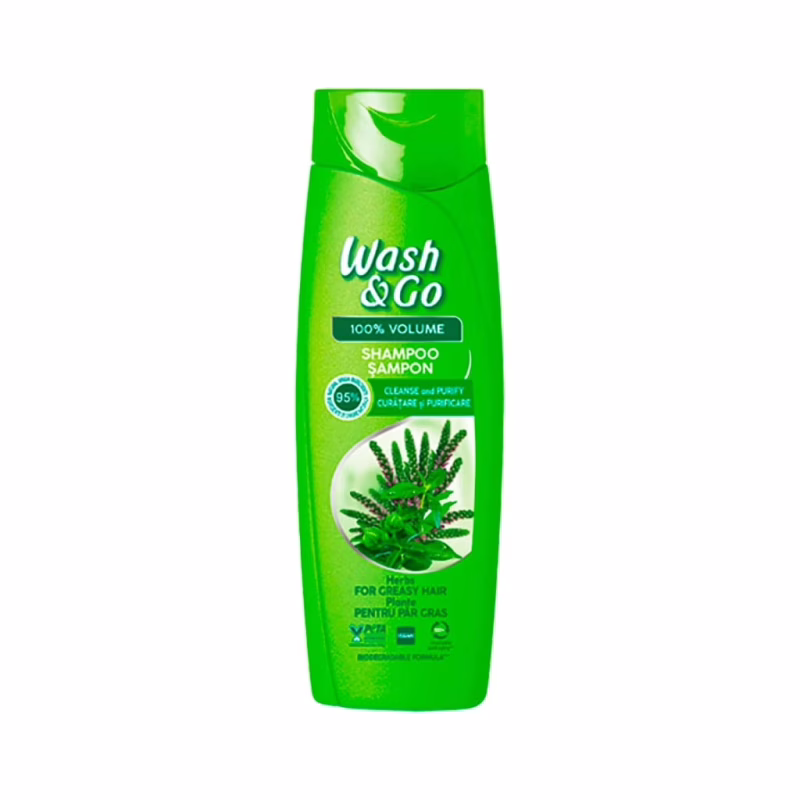 Шампунь Wash&Go З екстрактами трав для жирного волосся 360 мл (8008970056784)