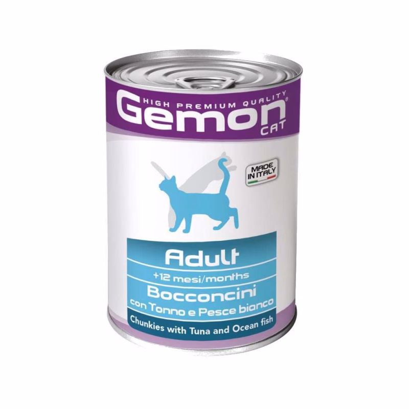 Консервы для кошек Gemon Cat Wet Adult тунец и океаническая рыба 415 г (8009470300742)
