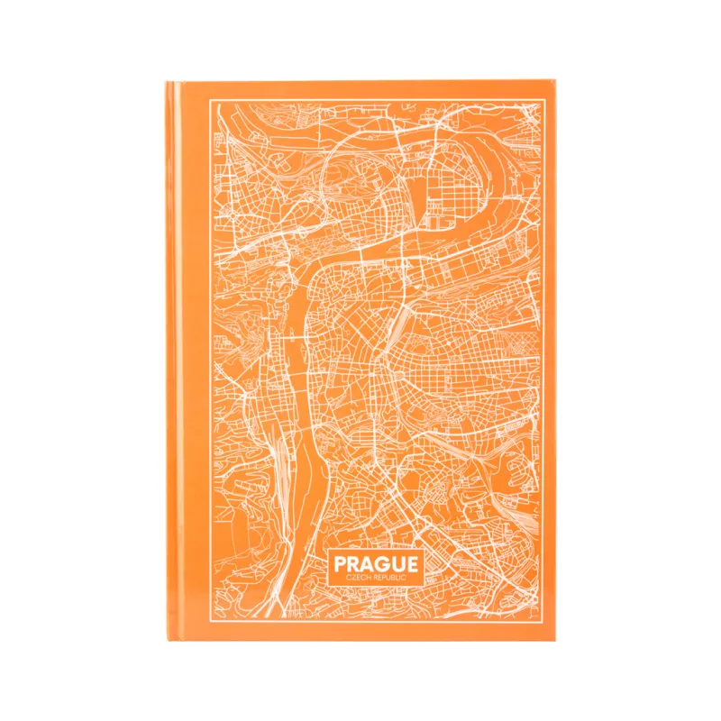 Канцелярська книга Axent Maps Prague А4 в твердій обкладинці 96 аркушів в клітинку Пе (8422-542-A)