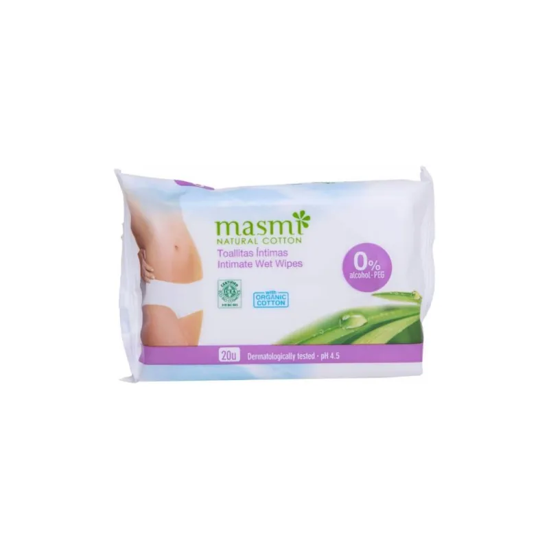 Серветки для інтимної гігієни Masmi Organic 20 шт. (8432984001063)