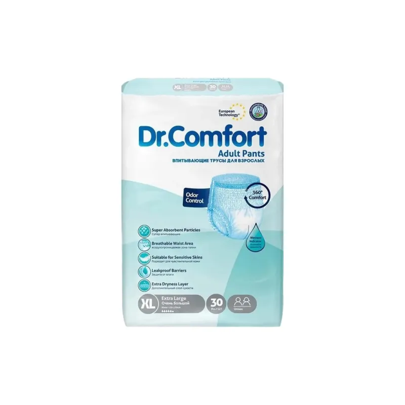 Підгузки для дорослих Dr.Comfort Extra Large 5.5 крапель 30 шт (8680131205622)