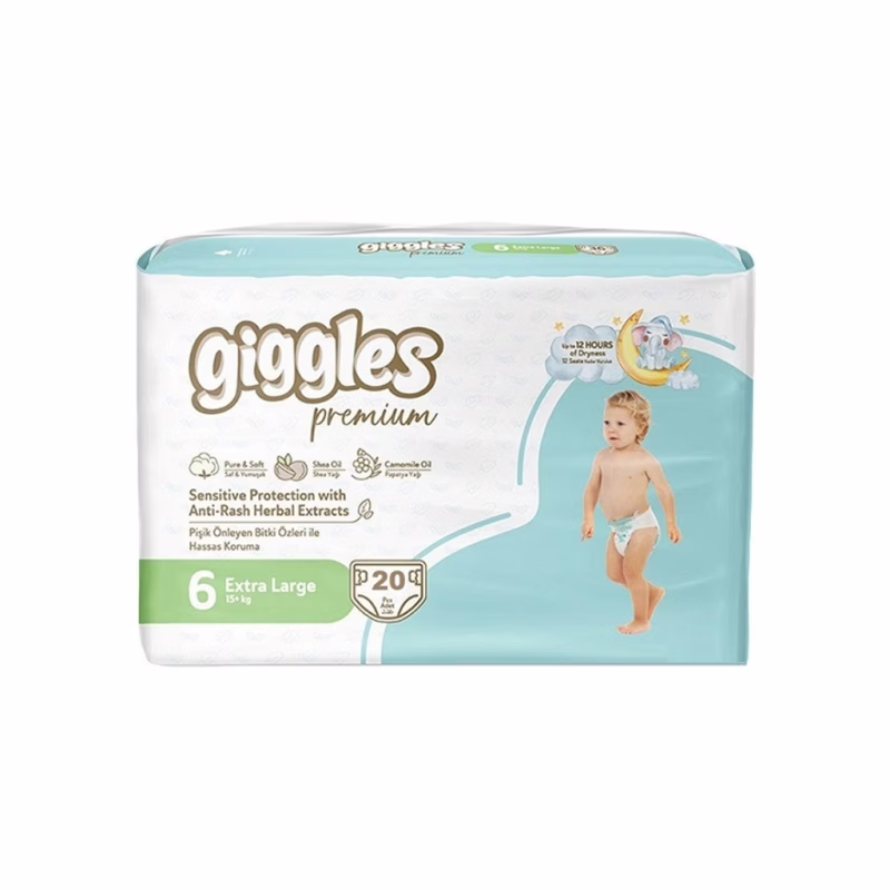 Подгузники Giggles Premium 6 Extra Large 15 + кг 20 шт (8680131206926)