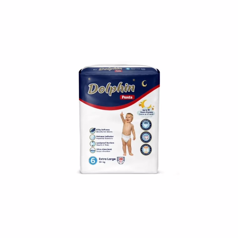 Подгузники Dolphin Dolphin 6 Exta large 15+ кг 20 шт (8680131207251)