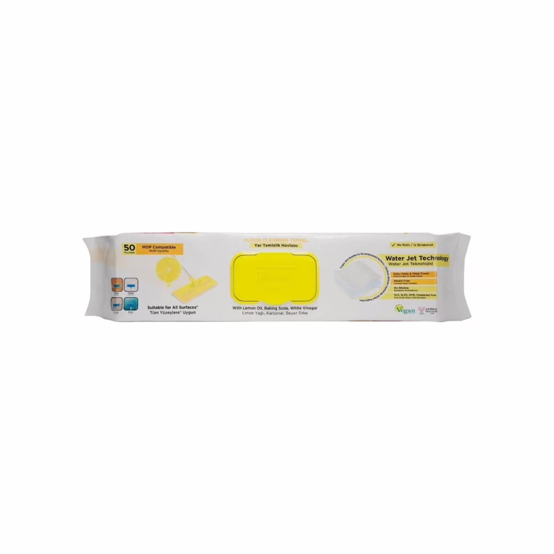 Серветки для прибирання Deep Fresh MOP Lemon Вологі для підлоги 50 шт. (8681554633498)