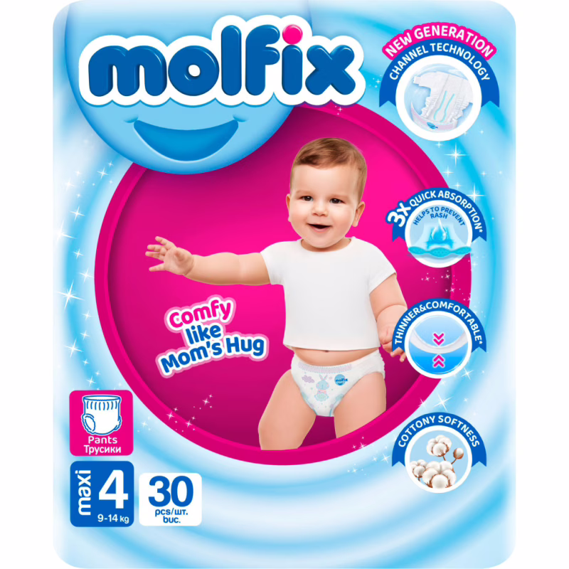 Подгузники Molfix Трусики 4 maxi 9-14 кг 30 шт (8690536842629)