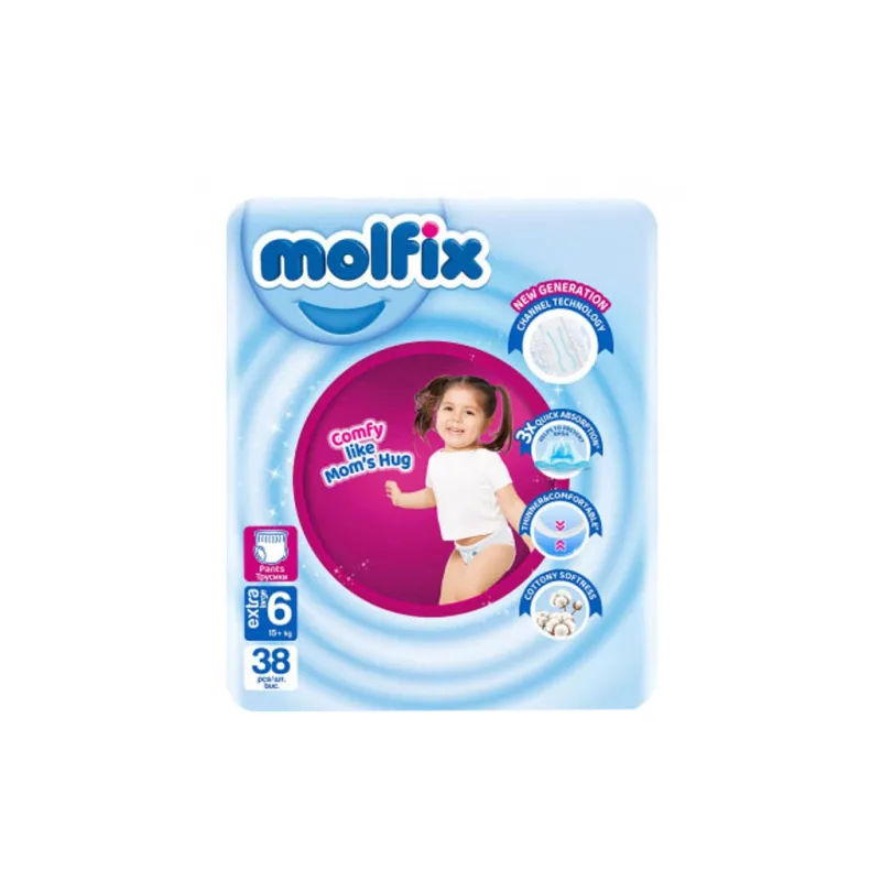 Підгузки Molfix Трусики 6 Extra Large 15+ кг 38 шт (8690536842735)