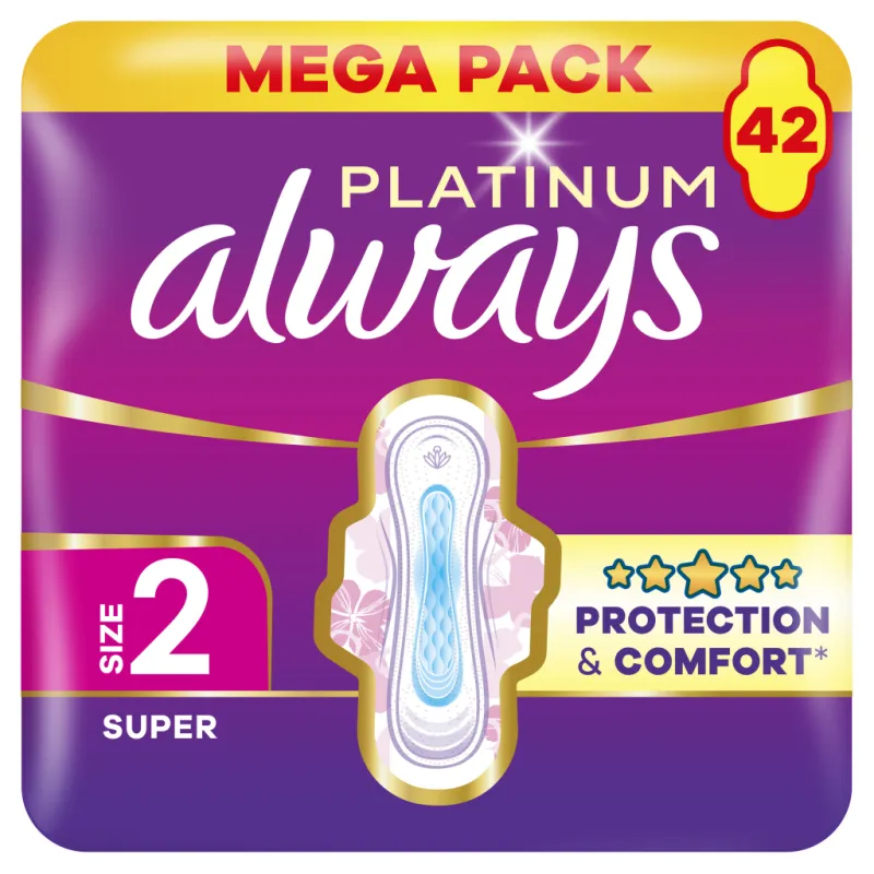 Гігієнічні прокладки Always Platinum Super Розмір 2 42 шт. (8700216784443)