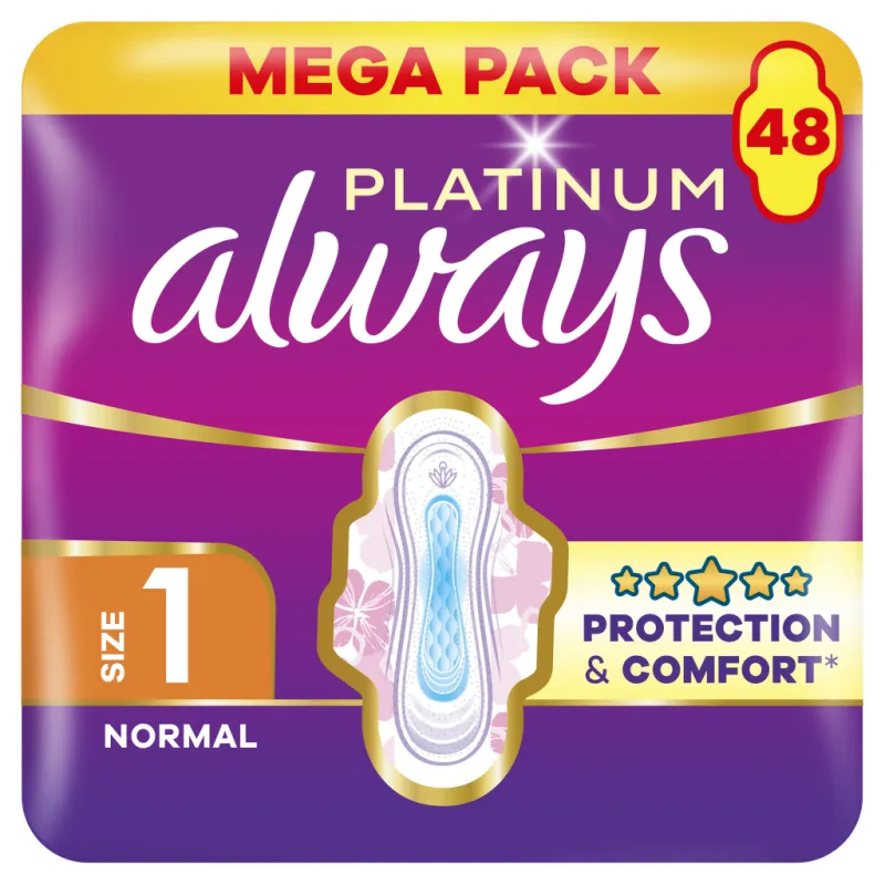 Гігієнічні прокладки Always Platinum Normal Розмір 1 48 шт. (8700216784719)