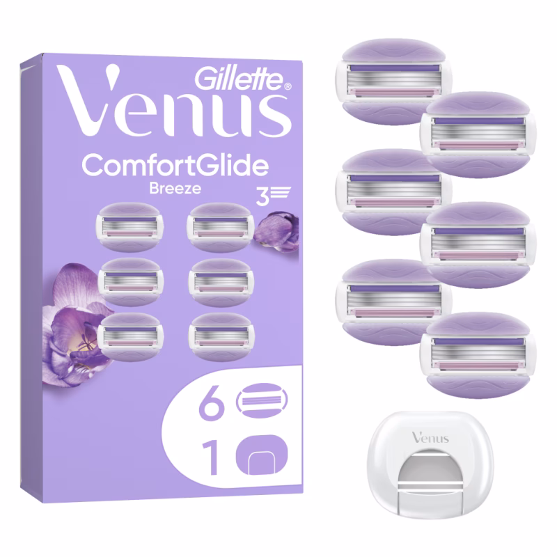 Змінні касети Gillette Venus ComfortGlide Breeze 6 шт. + Чохол (8700216969314)