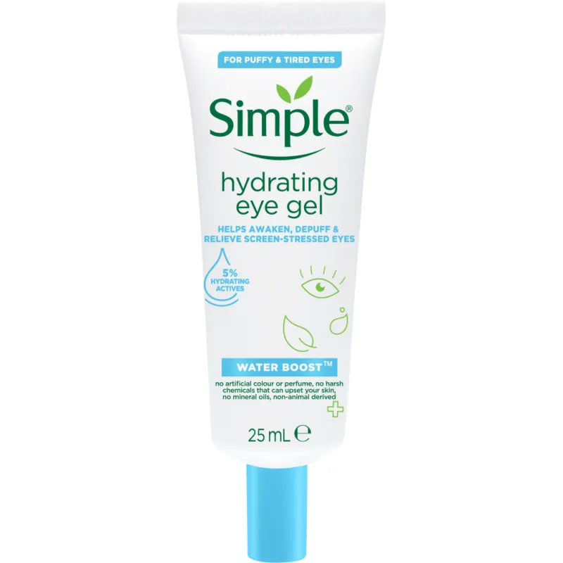 Гель для обличчя Simple Hydrating Eye Gel Water Boost Зволожуючий для області навколо очей 25 мл (8720181047879)
