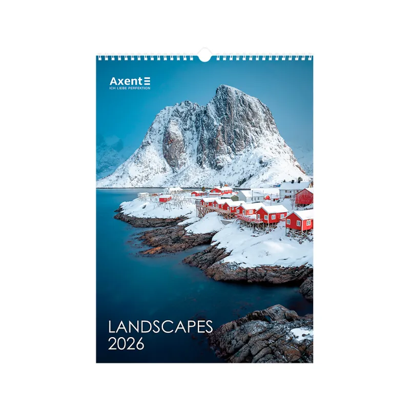 Календар Axent настінний А3 2026 р. Landscapes (8804-26-1-A)