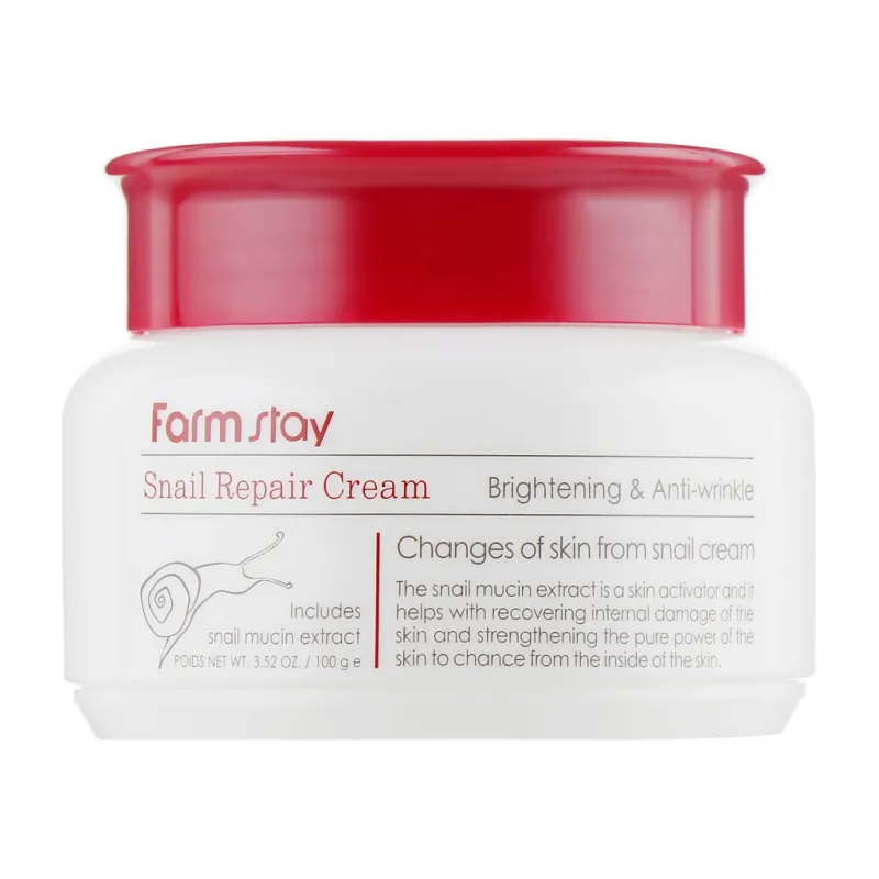 Крем для обличчя FarmStay Snail Repair Cream Відновлювальний з муцином равлика 100 мл (8809317284613)