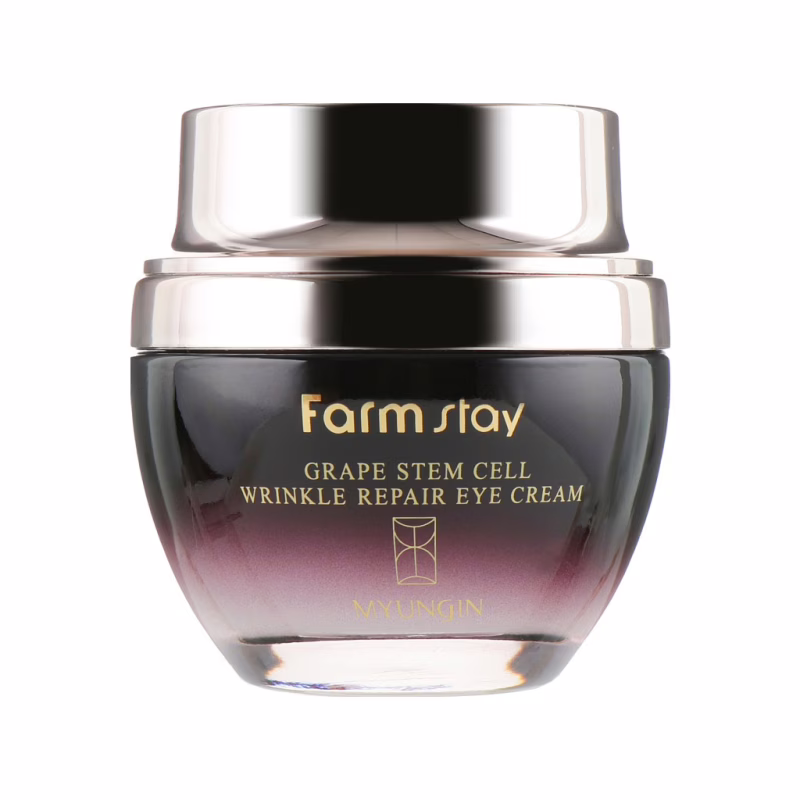 Крем для шкіри навколо очей FarmStay Grape Stem Cell Wrinkle Repair Eye Cream З фітостовбуровими клітинами винограду 50 мл (8809317284880)