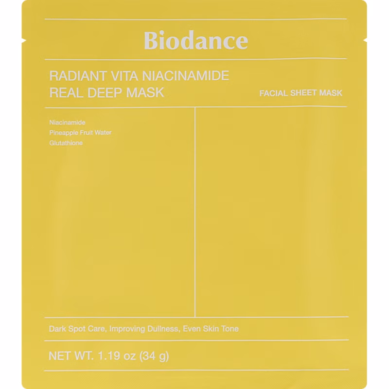 Маска для обличчя Biodance Radiant Vita Niacinamide Real Deep Mask 34 г (8809937361459)