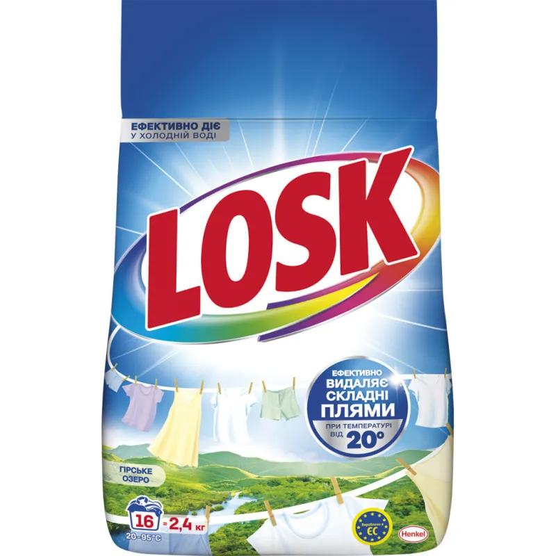 Пральний порошок Losk Автомат для білих та світлих речей Гірське озеро 2.4 кг (9000101805390)