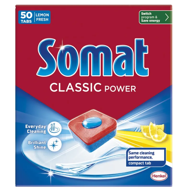 Таблетки для посудомийних машин Somat Classic Power 50 шт. (9000101809817/9000101830675)