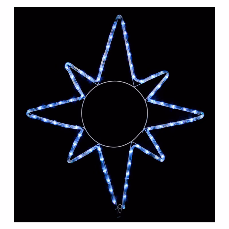 Гірлянда Delux Motif flash Star 65 х 75 см білий IP44 EN (90012985)
