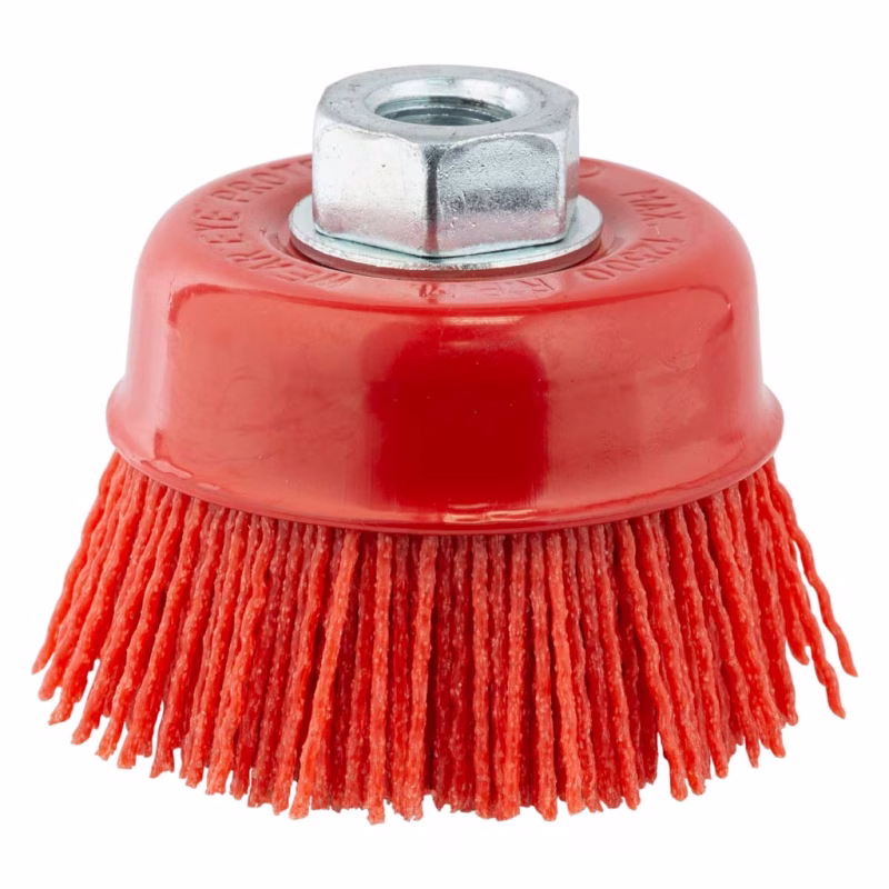 Щетка для электроинструмента Sigma проволочная чашеобразная 75мм М14x2мм нейлоновая 9014471 (9014471)