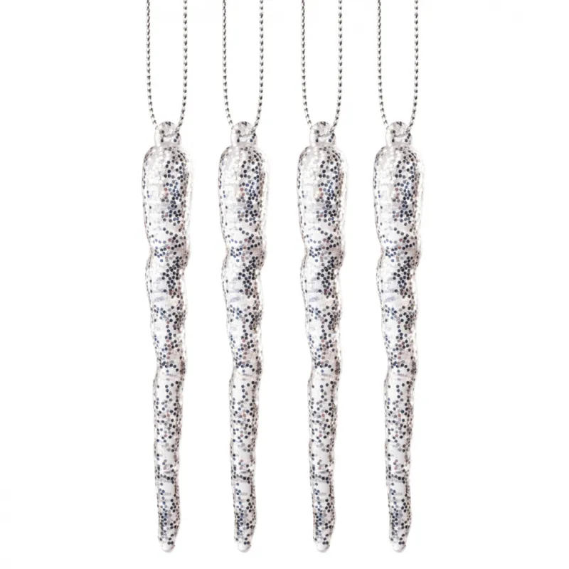 Ялинкова іграшка Novogod`ko Бурульки 10 cм 4 шт Пластик (974881)