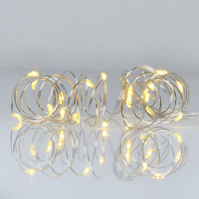 Гирлянда YES! Fun Нить на медной проволоке 20 LED Желтая 2 м Статичная На батарейках (975023)