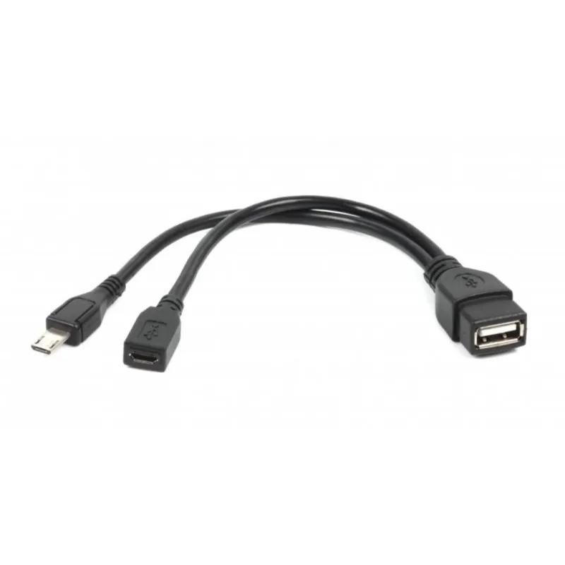 Перехідник OTG USB 2.0 AF to Micro 5P M+F 0.15m Cablexpert (A-OTG-AFBM-04)